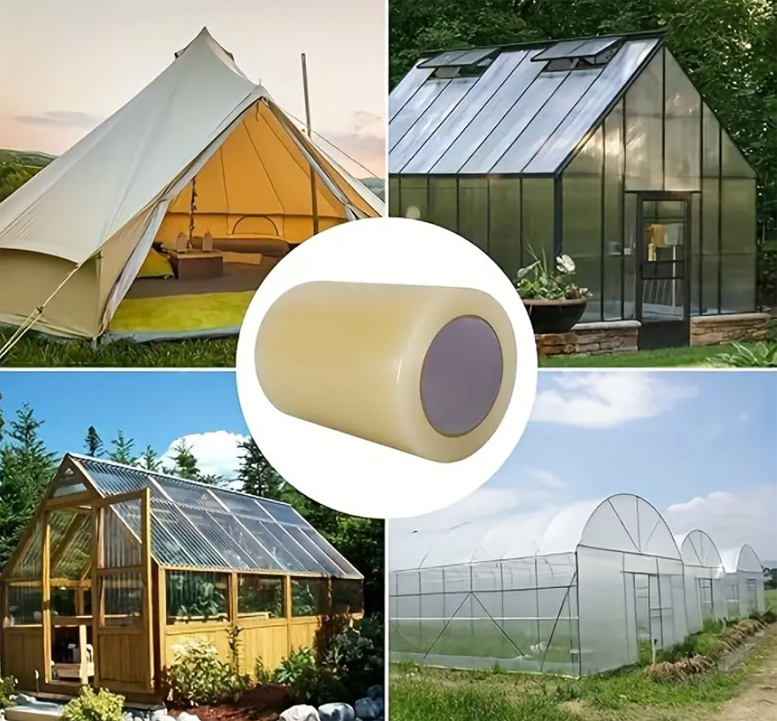 Plastic tape forfilm greenhouses Прочный УФ скотч для парников и теплиц